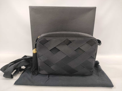 CHANEL satin shoulder bag