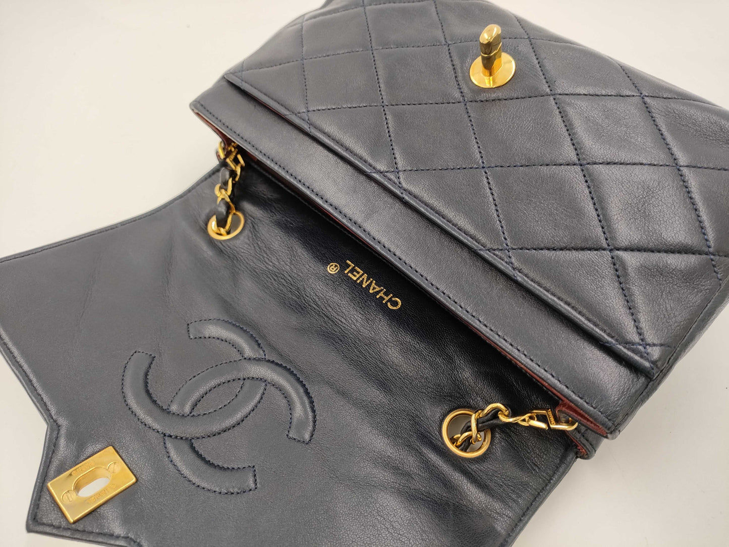 CHANEL Matelasse Diamond Coco Mark Shoulder Bag