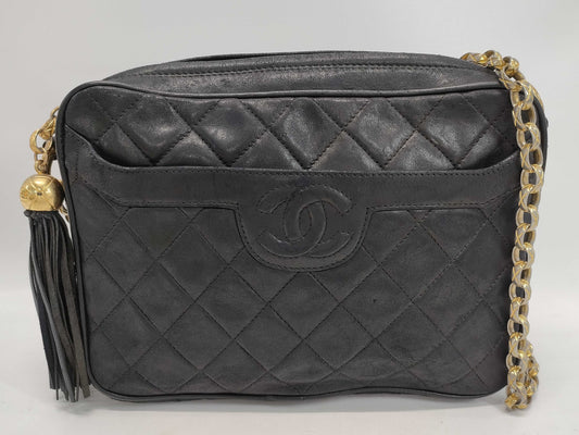 CHANEL Matelasse Chain Fringe Shoulder Bag