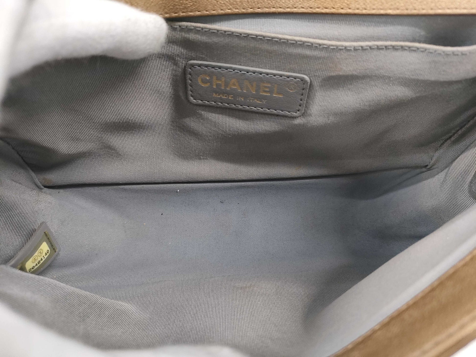 CHANEL Boy Chanel Bronze Silver Shoulder Bag