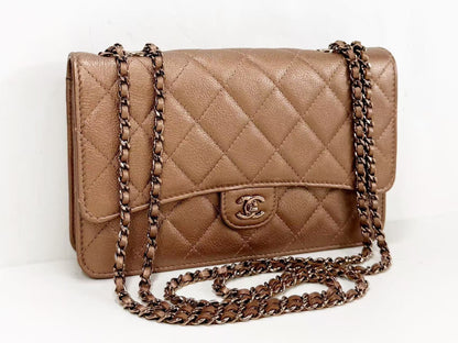 CHANEL Matelasse Double Chain, Bronze, 19cm Wide, Approximately 21st Series [Sealed], Bronze Hardware, Shoulder Bag, 21718035