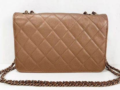 CHANEL Matelasse Double Chain, Bronze, 19cm Wide, Approximately 21st Series [Sealed], Bronze Hardware, Shoulder Bag, 21718035