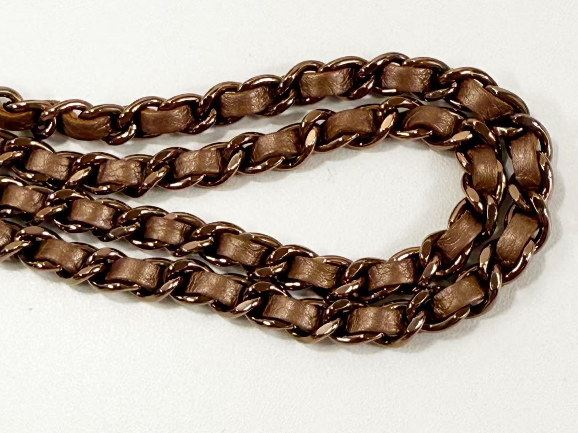 CHANEL Matelasse Double Chain, Bronze, 19cm Wide, Approximately 21st Series [Sealed], Bronze Hardware, Shoulder Bag, 21718035