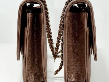 CHANEL Matelasse Double Chain, Bronze, 19cm Wide, Approximately 21st Series [Sealed], Bronze Hardware, Shoulder Bag, 21718035