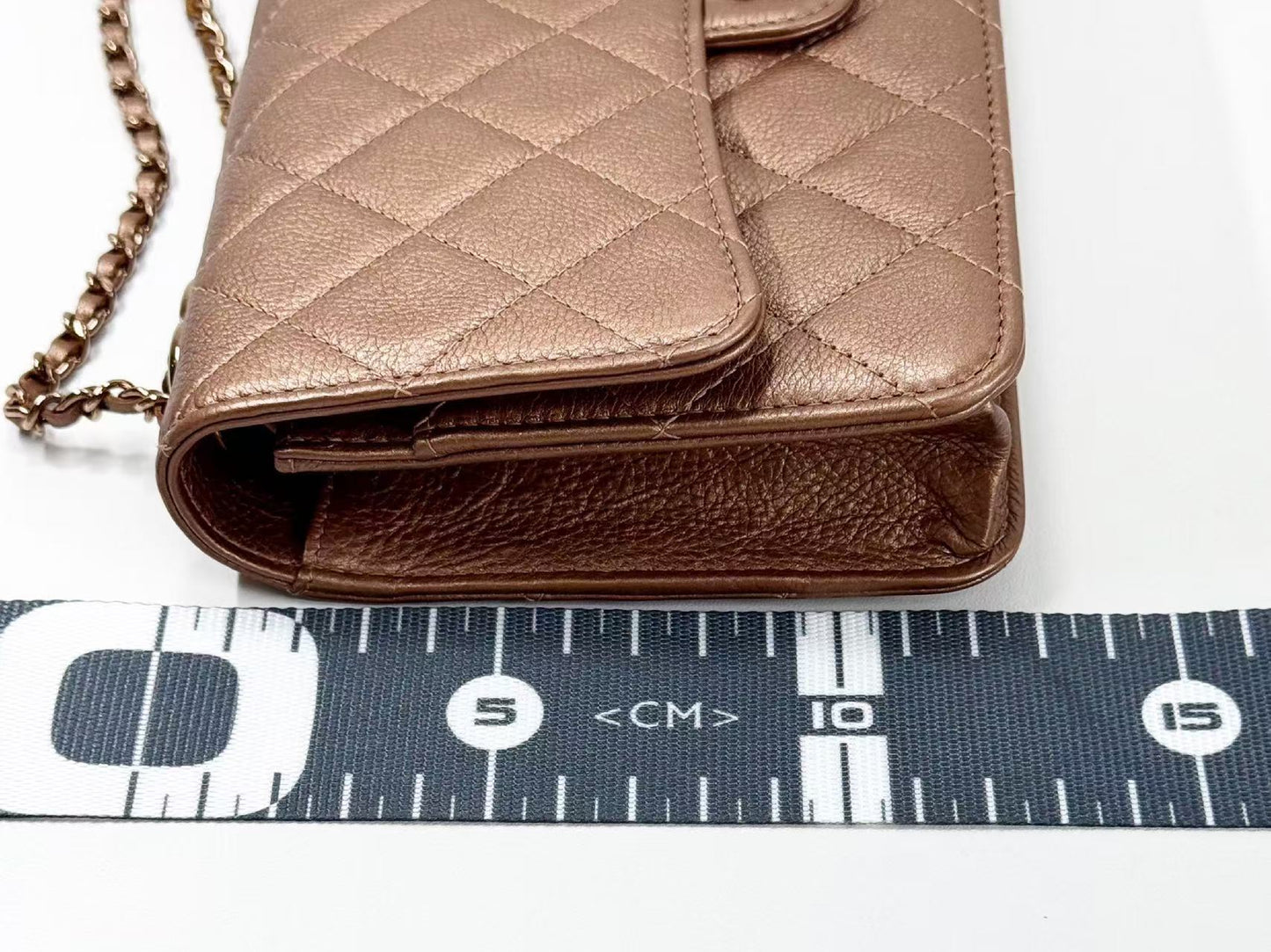 CHANEL Matelasse Double Chain, Bronze, 19cm Wide, Approximately 21st Series [Sealed], Bronze Hardware, Shoulder Bag, 21718035