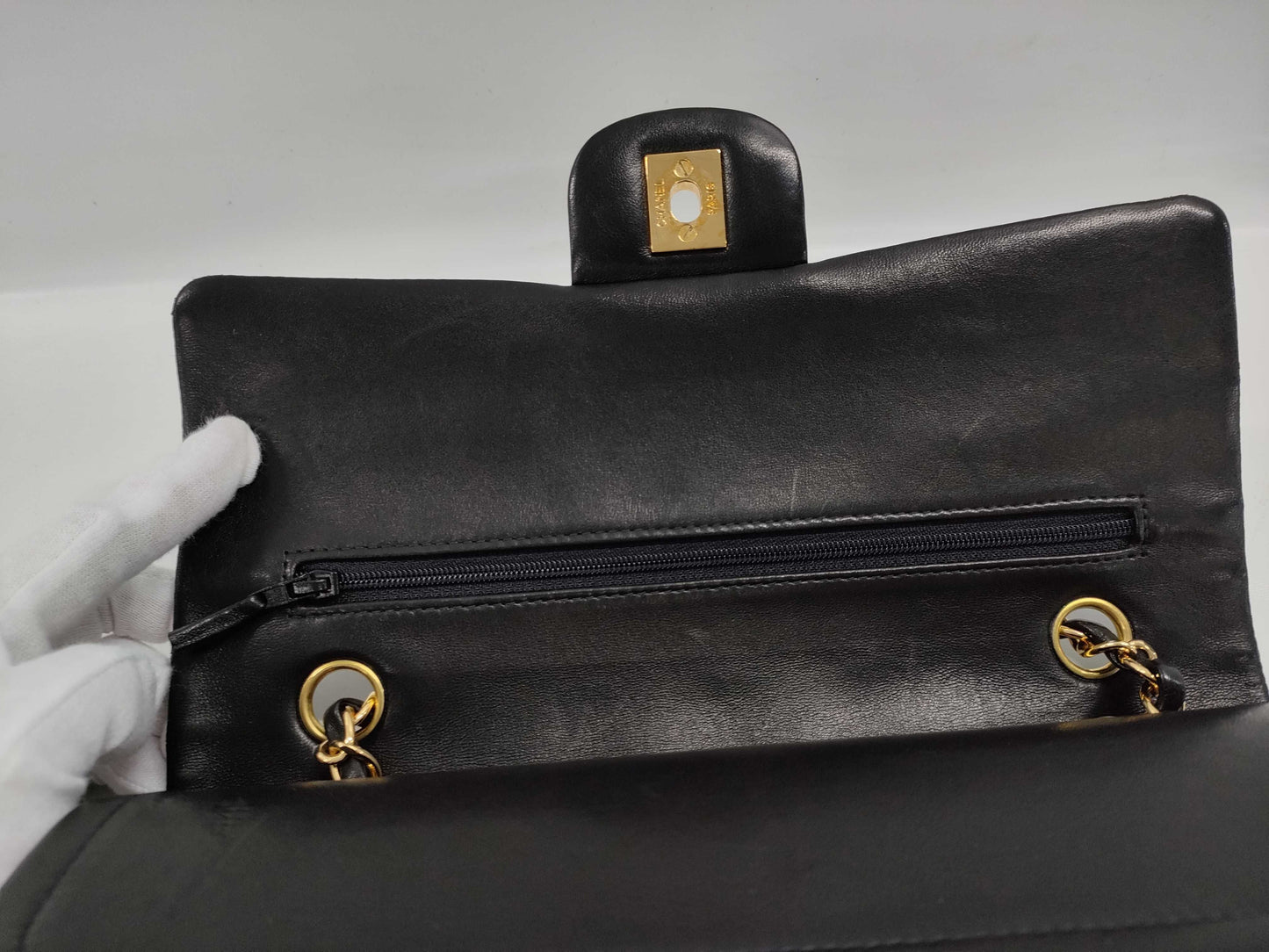 CHANEL Matelasse Chain Turnlock Black Shoulder Bag