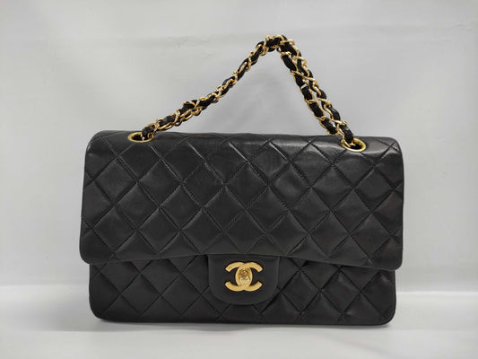 CHANEL Matelasse Chain Turnlock Black Shoulder Bag
