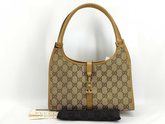 GUCCI GG Canvas Jackie Handbag Shoulder Bag