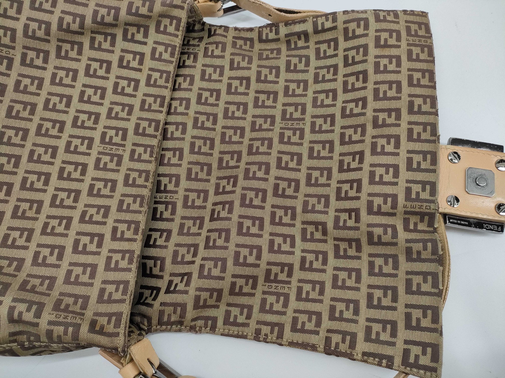FENDI Zucchino Shoulder Bag in Zucca Pattern, Mamma Bucket