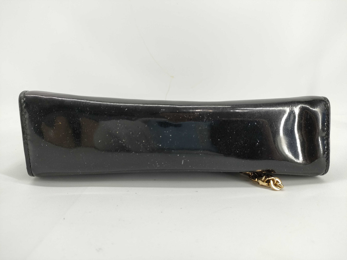 Salvatore Ferragamo Vara Chain Shoulder Bag in Black Enamel