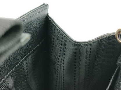 Salvatore Ferragamo Vara Chain Shoulder Bag in Black Enamel