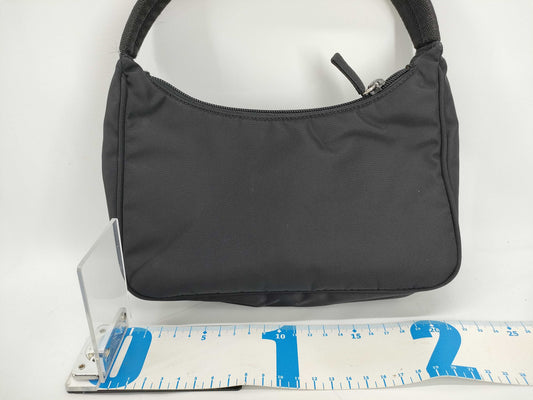 PRADA Nylon Prada Pouch Handbag Black Handbag