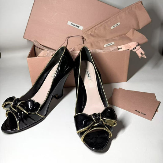 Miu Miu Miu shoes patent leather high heels size 37.5 pumps