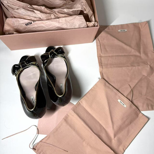 Miu Miu Miu shoes patent leather high heels size 37.5 pumps