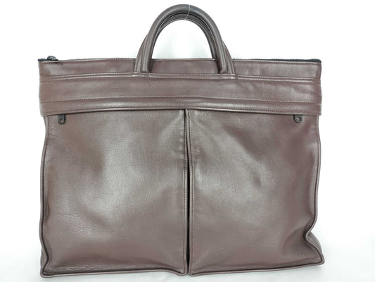 PORTER Around Briefcase, Leather, Brown, 003-03166, Business Bag