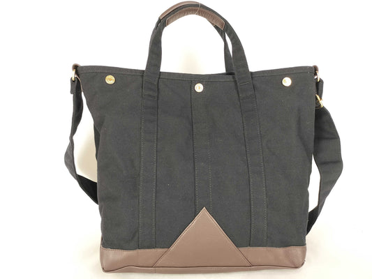 PORTER FURLA Flow Top Handle M Leather Shoulder Bag 2-Way Dark Navy Tote Bag