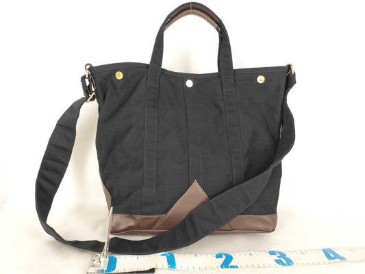 PORTER FURLA Flow Top Handle M Leather Shoulder Bag 2-Way Dark Navy Tote Bag