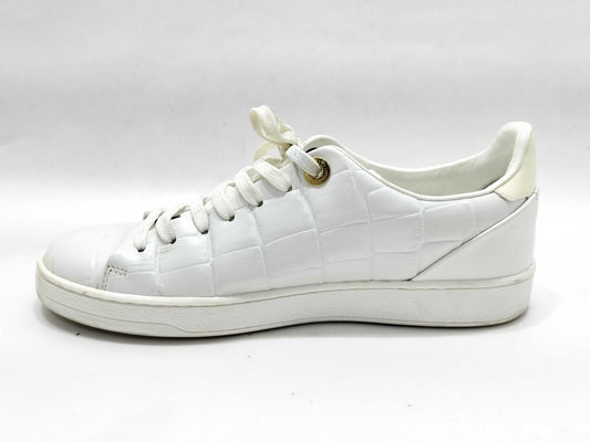LOUIS VUITTON LOUIS VUITTON Louis Vuitton Crocodile Embossed Leather Sneakers Size 35 1/2 Sneakers