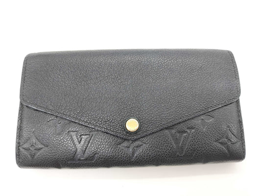 LOUIS VUITTON SP 1195 Monogram Empreinte Long Wallet in Black