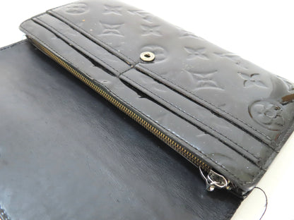 LOUIS VUITTON Vernis Long Wallet in Black
