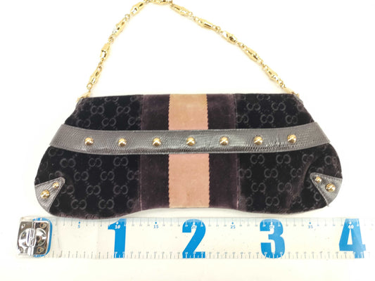 GUCCI Bamboo Gucci GG Suede Bamboo Shoulder Bag Shoulder Bag