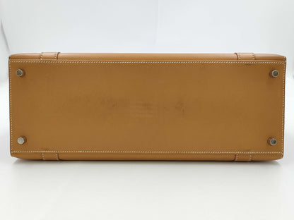 HERMES Drag II Handbag Box Calf □D Natural Handbag