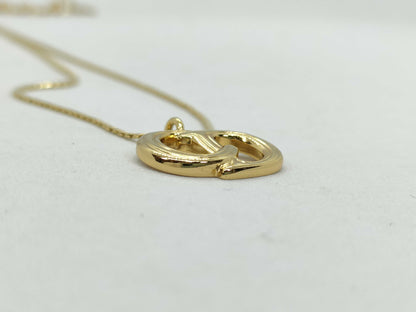 Dior Logo Necklace Gold Necklace