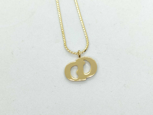Dior Logo Necklace Gold Necklace