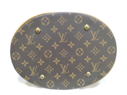 LOUIS VUITTON RFID Unverified Monogram Louis Vuitton Monogram Bucket GM Shoulder Bag