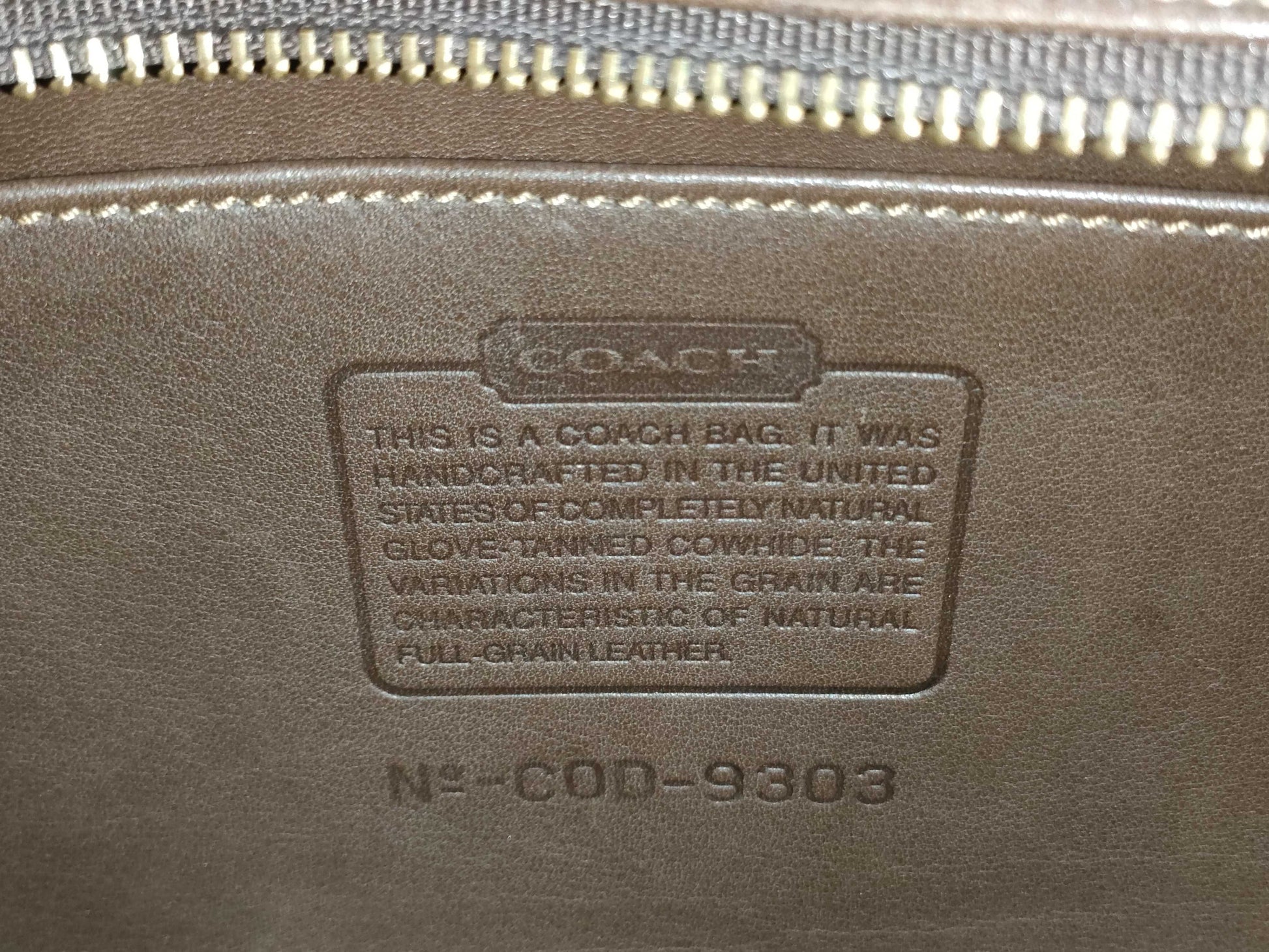 COACH Coach Leather Handbag Brown Handbag