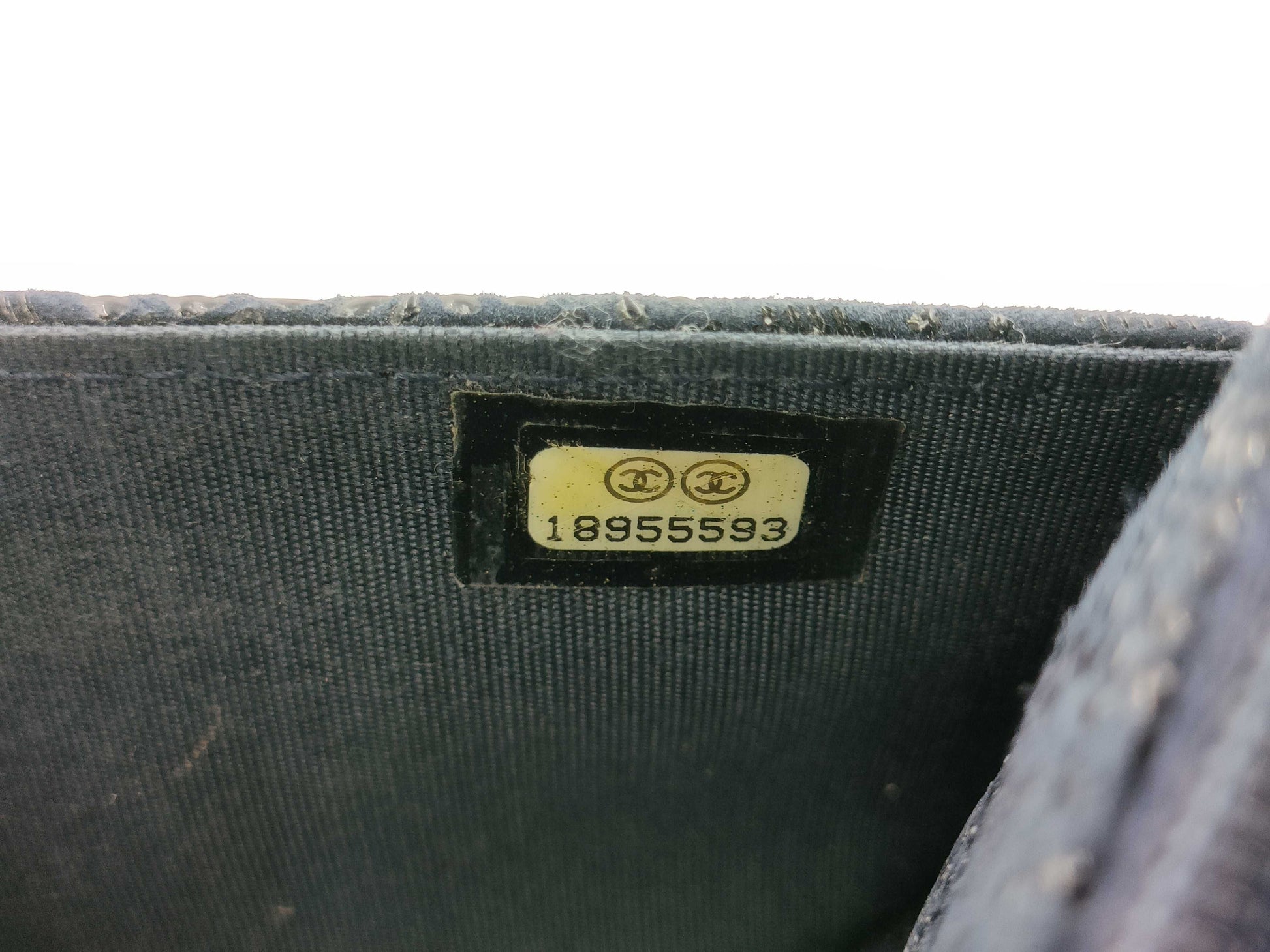 CHANEL Suede Navy Chain Wallet 18 Series Shoulder Bag