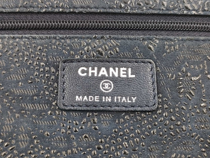 CHANEL Suede Navy Chain Wallet 18 Series Shoulder Bag