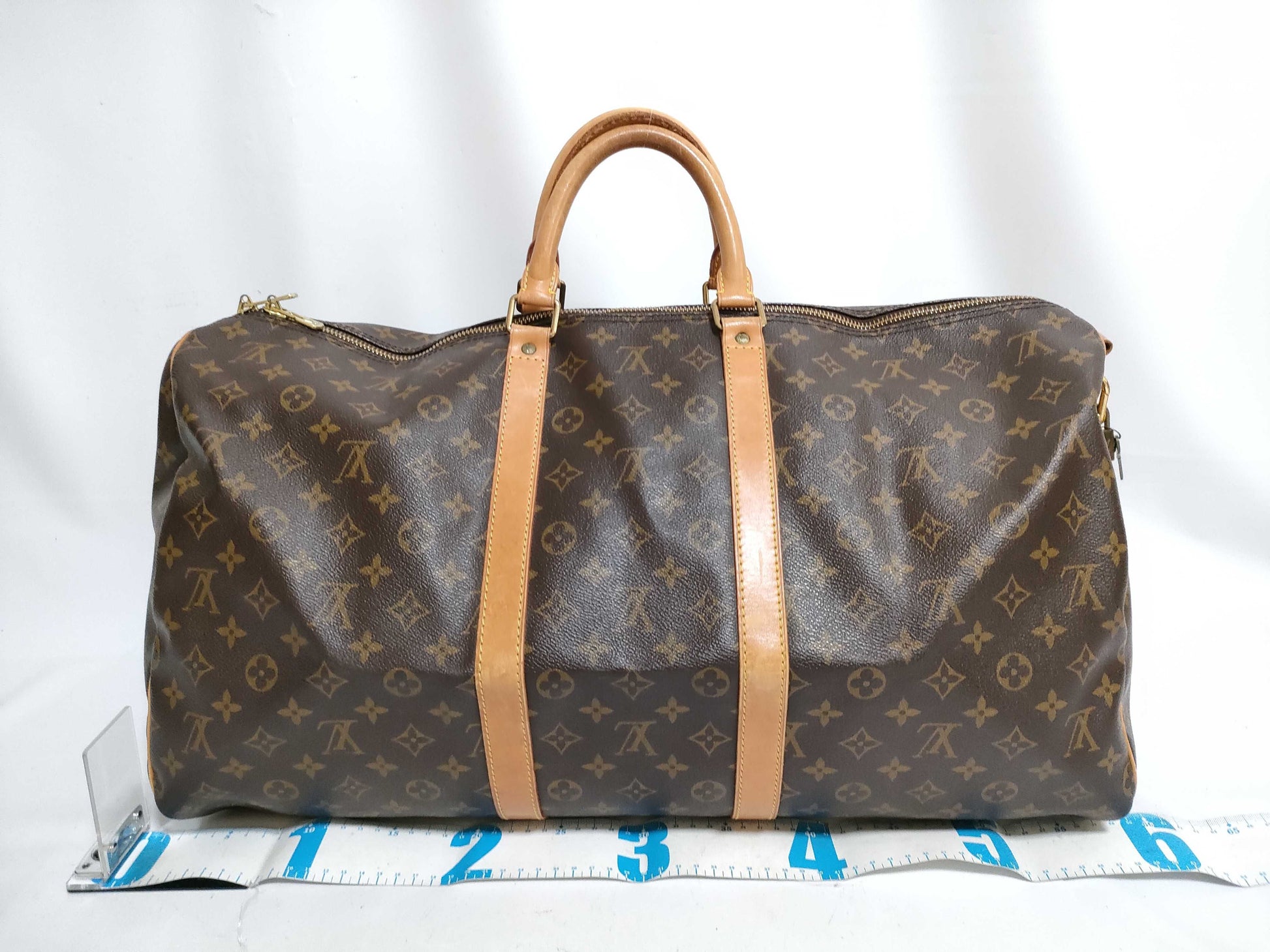 LOUIS VUITTON Monogram Louis Vuitton Monogram Keepall 55 Bandouliere VI1903 Boston Bag