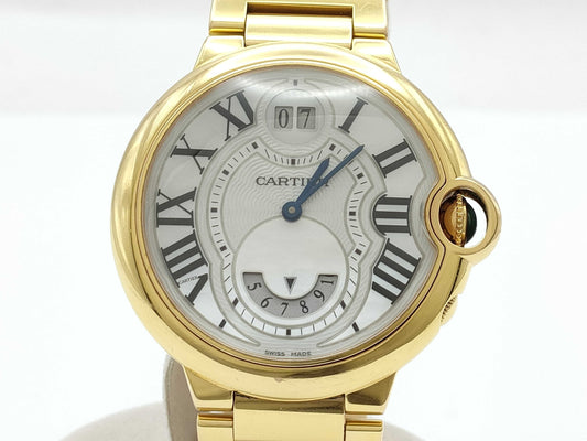 Cartier Ballon Bleu W6920035 3220 80168QX Quartz Shell Dial 18K Gold Men's Watch