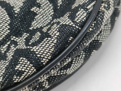 Dior Trotter Saddle Bag Canvas and Leather Handbag