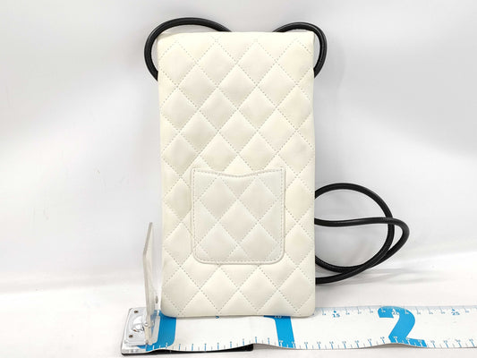 CHANEL Coco Mark Cambon Line Flap Shoulder Bag, Python, White and Black, No. 9, Shoulder Bag
