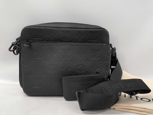 LOUIS VUITTON Monogram Shadow Trio Messenger M46602/RFID Shoulder Bag