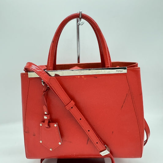 FENDI Toujours 2-Way Shoulder Handbag Red
