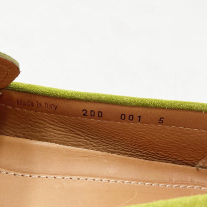 PRADA Prada Driving Shoes Suede Green Size 5 24.5cm Sneakers