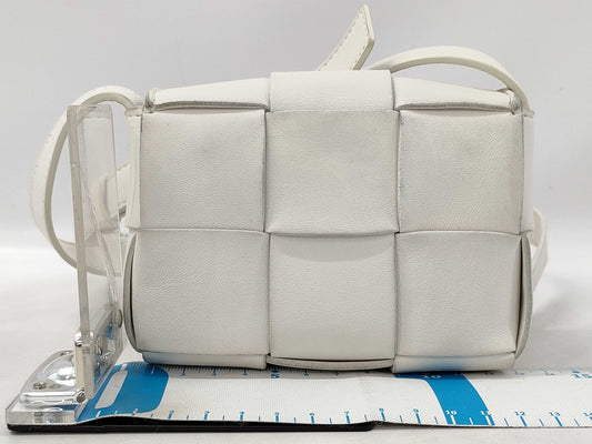 BOTTEGA VENETA Bottega Cassette White Shoulder Bag