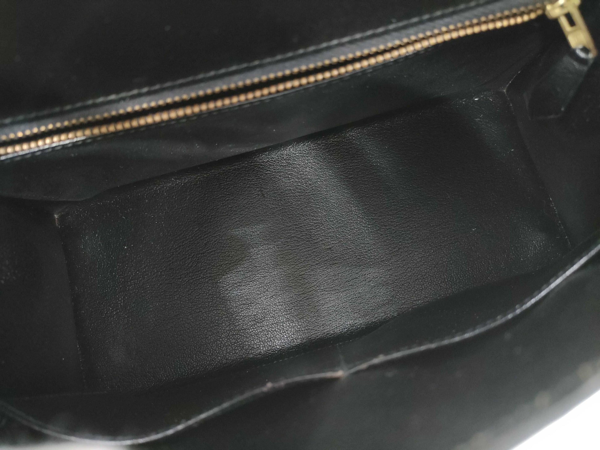 HERMES Kelly 28 ○S Box Calf Cadena Handbag