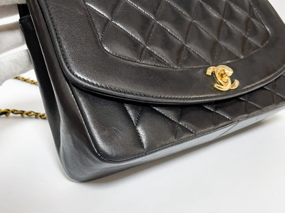 CHANEL Diana 25 Lambskin Matelasse Shoulder Bag with Seal