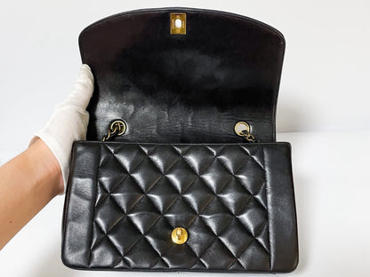 CHANEL Diana 25 Lambskin Matelasse Shoulder Bag with Seal