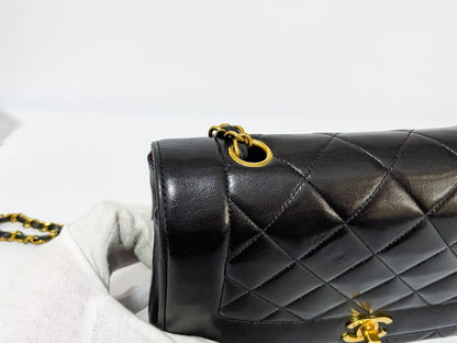 CHANEL Diana 25 Lambskin Matelasse Shoulder Bag with Seal