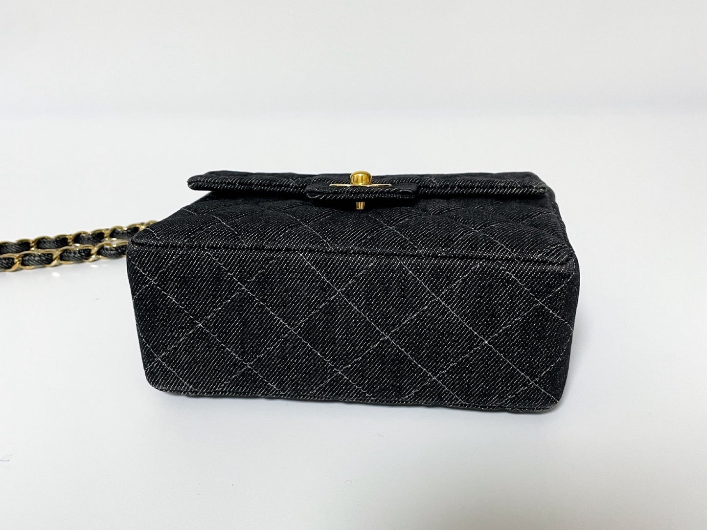 CHANEL Mini Matelasse Denim Lambskin Shoulder Bag with Seal