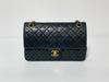 CHANEL Double Flap Matelasse Black Lambskin Shoulder Bag with Seal