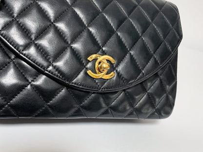 CHANEL Half Moon Matelasse Lambskin Shoulder Bag with Seal
