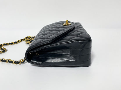 CHANEL Half Moon Matelasse Lambskin Shoulder Bag with Seal
