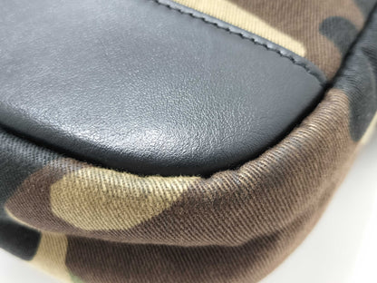 SAINT LAURENT 482777 Paris Rivington Shoulder Bag, Camouflage Canvas, Khaki