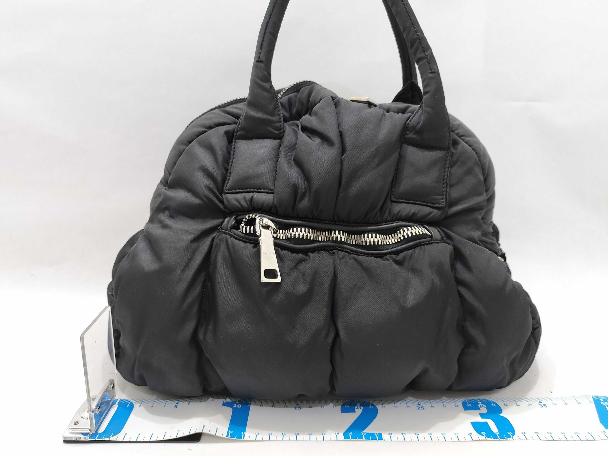 PRADA Nylon Bomber 2-way Bag Black Nylon Handbag